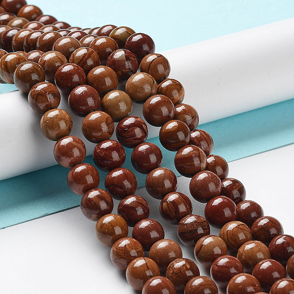 PandaHall Natural Wood Lace Stone Beads Strands, Round, 8mm, Hole: 1.2mm, about 47pcs/strand, 15.16''(38.5cm) Wood Lace Stone Round
PandaHall Natural Wood Lace Stone Beads Strands, Round, 8mm, Hole: 1.2mm, about 47pcs/strand, 15.16''(38.5cm) Wood Lace Stone Round