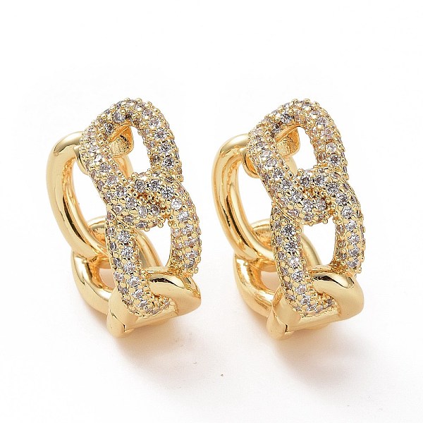 PandaHall Clear Cubic Zirconia Curb Chains Shape Hoop Earrings, Brass Jewelry for Woman, Golden, 25x21.5x9.5mm, Pin: 0.7mm Cubic Zirconia...
PandaHall Clear Cubic Zirconia Curb Chains Shape Hoop Earrings, Brass Jewelry for Woman, Golden, 25x21.5x9.5mm, Pin: 0.7mm Cubic Zirconia...