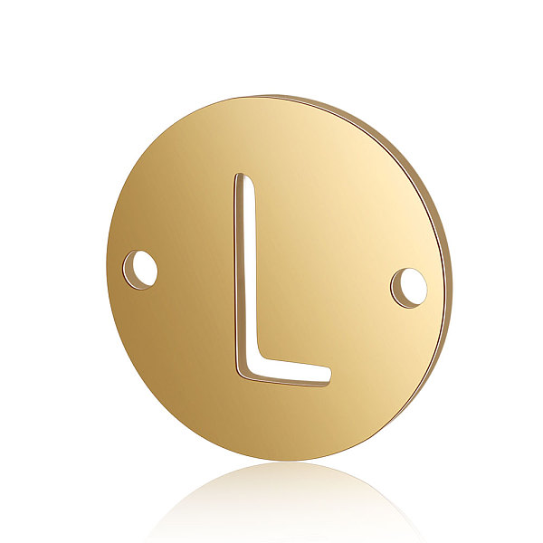 PandaHall Titanium Steel Links connectors, Flat Round with Letter, Golden, Letter.L, 12x0.8mm, Hole: 0.8mm Titanium Steel Letter L
PandaHall Titanium Steel Links connectors, Flat Round with Letter, Golden, Letter.L, 12x0.8mm, Hole: 0.8mm Titanium Steel Letter L