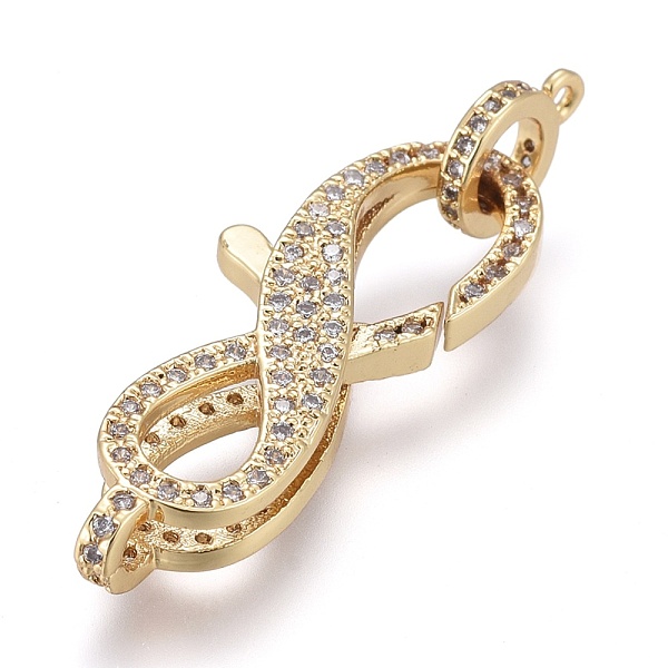 PandaHall Brass Micro Pave Cubic Zirconia Lobster Claw Clasps, with Bail Beads/Tube Bails, Long-Lasting Plated, Number 8, Clear, Real 18K...
PandaHall Brass Micro Pave Cubic Zirconia Lobster Claw Clasps, with Bail Beads/Tube Bails, Long-Lasting Plated, Number 8, Clear, Real 18K...