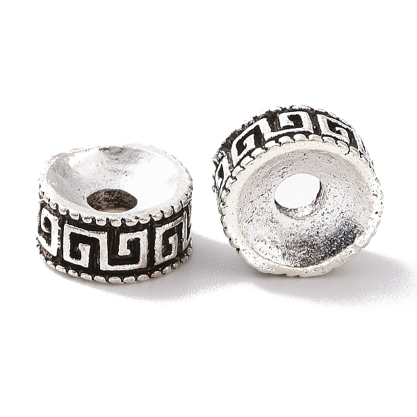 PandaHall Tibetan Style Alloy Beads, Flat Round with Greek Key, Antique Silver, 8x4mm, Hole: 2.5mm Alloy Flat Round
PandaHall Tibetan Style Alloy Beads, Flat Round with Greek Key, Antique Silver, 8x4mm, Hole: 2.5mm Alloy Flat Round