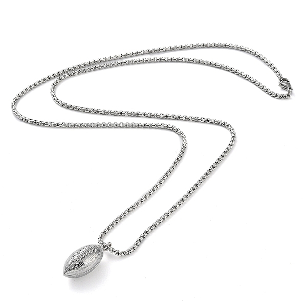 PandaHall 304 Stainless Steel Rugby Pendant Necklaces, Stainless Steel Color, 27.17~27.84''(69~70.8cm), Rugby: 29x12.5x11.5mm 304 Stainless...
PandaHall 304 Stainless Steel Rugby Pendant Necklaces, Stainless Steel Color, 27.17~27.84''(69~70.8cm), Rugby: 29x12.5x11.5mm 304 Stainless...