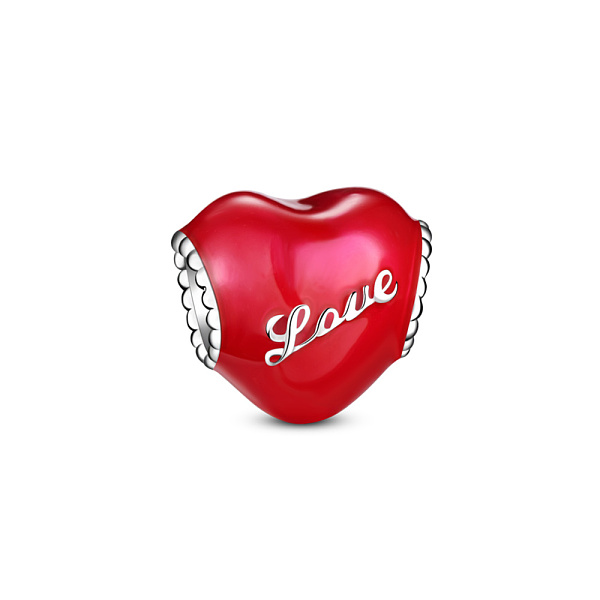 PandaHall TINYSAND Rhodium Plated 925 Sterling Silver European Bead, with Enamel, Heart with Word Love, For Valentine's Day, Platinum, Red...
PandaHall TINYSAND Rhodium Plated 925 Sterling Silver European Bead, with Enamel, Heart with Word Love, For Valentine's Day, Platinum, Red...
