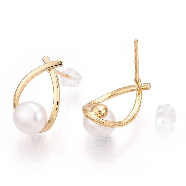 PandaHall Natural Pearl Teardrop Stud Earrings, Brass Earrings with 925 Sterling Silver Pins, Cadmium Free & Nickel Free & Lead Free, Real...
PandaHall Natural Pearl Teardrop Stud Earrings, Brass Earrings with 925 Sterling Silver Pins, Cadmium Free & Nickel Free & Lead Free, Real...