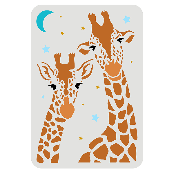 PandaHall FINGERINSPIRE Giraffe Stencil 29.7x21cm Two Giraffe Drawing Painting Stencils Plastic Giraffe Stencils Reusable Moon Star DIY Home...
PandaHall FINGERINSPIRE Giraffe Stencil 29.7x21cm Two Giraffe Drawing Painting Stencils Plastic Giraffe Stencils Reusable Moon Star DIY Home...