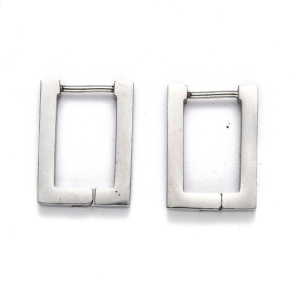 PandaHall 304 Stainless Steel Rectangle Huggie Hoop Earrings, Stainless Steel Color, 17.5x12.5x3mm, Pin: 1mm 304 Stainless Steel Rectangle
PandaHall 304 Stainless Steel Rectangle Huggie Hoop Earrings, Stainless Steel Color, 17.5x12.5x3mm, Pin: 1mm 304 Stainless Steel Rectangle