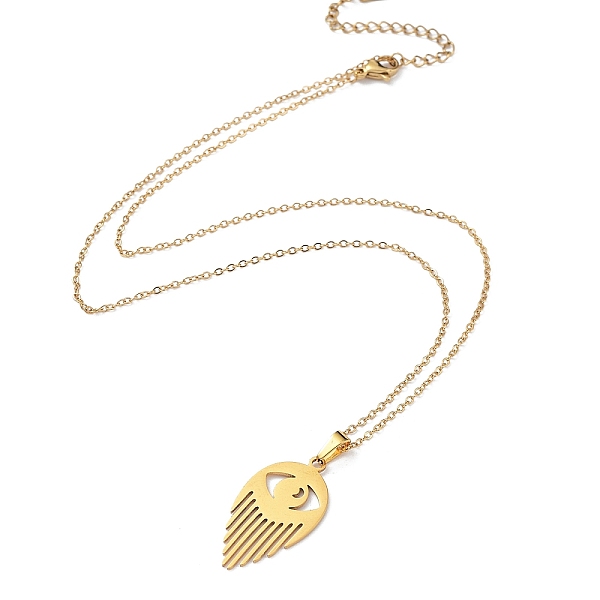 PandaHall 201 Stainless Steel Eye Pendant Necklace with Cable Chains, Golden, 18.11 inch(46cm) 201 Stainless Steel
PandaHall 201 Stainless Steel Eye Pendant Necklace with Cable Chains, Golden, 18.11 inch(46cm) 201 Stainless Steel