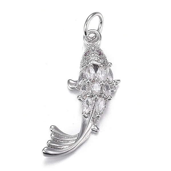 PandaHall Brass Micro Clear Cubic Zirconia Pendants, Long-Lasting Plated, Fish Shape, Real Platinum Plated, 23.5x8x4.5mm, Hole: 3.5mm...
PandaHall Brass Micro Clear Cubic Zirconia Pendants, Long-Lasting Plated, Fish Shape, Real Platinum Plated, 23.5x8x4.5mm, Hole: 3.5mm...