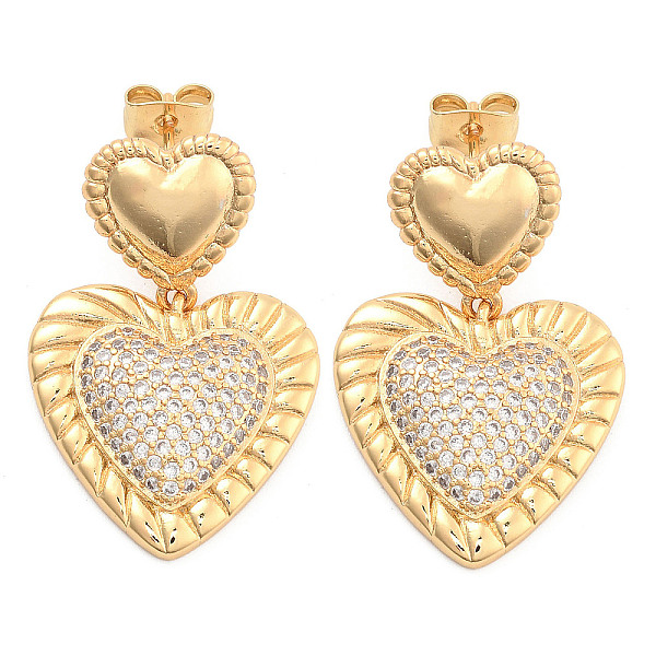 PandaHall Brass Pave Clear Cubic Zirconia Stud Earrings, Heart, Heart, 30x20mm Cubic Zirconia Heart Clear
PandaHall Brass Pave Clear Cubic Zirconia Stud Earrings, Heart, Heart, 30x20mm Cubic Zirconia Heart Clear