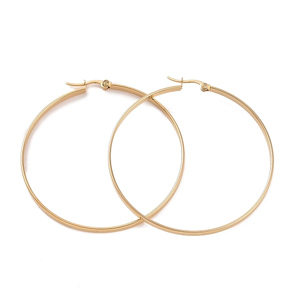 PandaHall 201 Stainless Steel Big Hoop Earrings with 304 Stainless Steel Pins for Women, Golden, 3x60mm 201 Stainless Steel Ring
PandaHall 201 Stainless Steel Big Hoop Earrings with 304 Stainless Steel Pins for Women, Golden, 3x60mm 201 Stainless Steel Ring