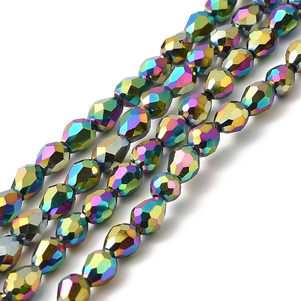 PandaHall Electroplate Glass Bead Strands, Faceted, teardrop, Multi-color Plated, 7x6mm, Hole: 1mm, about: 66~68pcs/strand, 19.3 inch Glass...
PandaHall Electroplate Glass Bead Strands, Faceted, teardrop, Multi-color Plated, 7x6mm, Hole: 1mm, about: 66~68pcs/strand, 19.3 inch Glass...