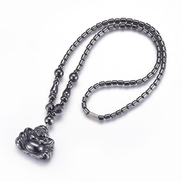 PandaHall Non-Magnetic Synthetic Hematite Pendant Necklaces, Buddha, 19.6 inch(50cm) Non-magnetic Hematite
PandaHall Non-Magnetic Synthetic Hematite Pendant Necklaces, Buddha, 19.6 inch(50cm) Non-magnetic Hematite