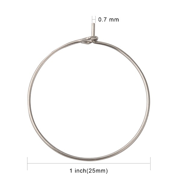 PandaHall 304 Surgical Stainless Steel Wine Glass Charms Rings, Hoop Earring Findings, Stainless Steel Color, 21 Gauge, 29x25x0.7mm 304...
PandaHall 304 Surgical Stainless Steel Wine Glass Charms Rings, Hoop Earring Findings, Stainless Steel Color, 21 Gauge, 29x25x0.7mm 304...