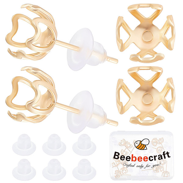 PandaHall Beebeecraft 20Pcs Ion Plating(IP) Brass Stud Earring Findings, Heart Prong Earring Settings, with 30Pcs Plastic Ear Nuts, Real 18K...
PandaHall Beebeecraft 20Pcs Ion Plating(IP) Brass Stud Earring Findings, Heart Prong Earring Settings, with 30Pcs Plastic Ear Nuts, Real 18K...