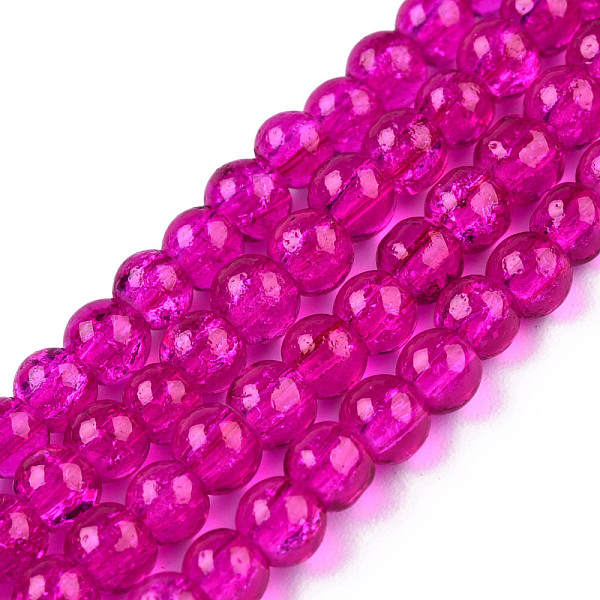 PandaHall Spray Painted Crackle Glass Beads Strands, Round, Fuchsia, 8mm, Hole: 1.3~1.6mm, about 100pcs/strand, 31.4 inch Glass Round Pink
PandaHall Spray Painted Crackle Glass Beads Strands, Round, Fuchsia, 8mm, Hole: 1.3~1.6mm, about 100pcs/strand, 31.4 inch Glass Round Pink