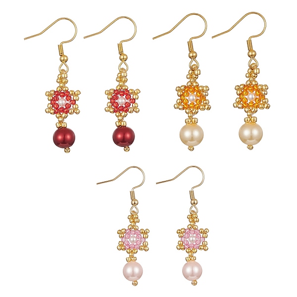 PandaHall Star & Round Glass Seed Braided Dangle Earrings, 304 Stainless Steel Earring for Women, Mixed Color, 48x13mm Glass Star Multicolor
PandaHall Star & Round Glass Seed Braided Dangle Earrings, 304 Stainless Steel Earring for Women, Mixed Color, 48x13mm Glass Star Multicolor