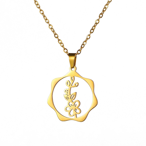 PandaHall Stainless Steel Pendant Necklace, Golden, Flower, 16.14~19.69 inch(41~50cm) Stainless Steel Flower
PandaHall Stainless Steel Pendant Necklace, Golden, Flower, 16.14~19.69 inch(41~50cm) Stainless Steel Flower