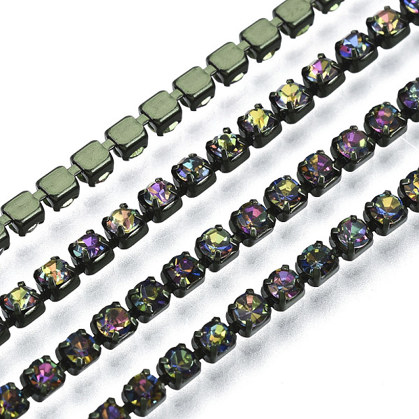 PandaHall Electrophoresis Iron Rhinestone Strass Chains, Rhinestone Cup Chains, with Spool, Colorful, SS12, 3~3.2mm, about 10yards/roll..., Multicolor
PandaHall Electrophoresis Iron Rhinestone Strass Chains, Rhinestone Cup Chains, with Spool, Colorful, SS12, 3~3.2mm, about 10yards/roll..., Multicolor