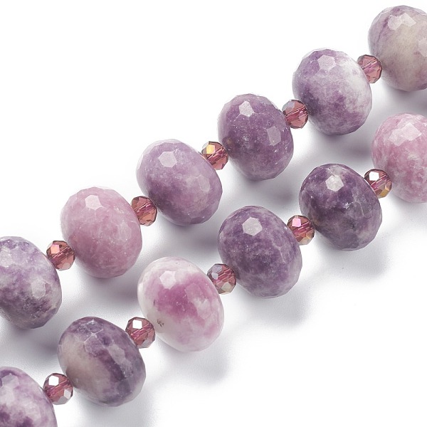 PandaHall Natural Lepidolite/Purple Mica Stone Beads Strands, with Seed Beads, Faceted, Oval, 18x13mm, Hole: 1.2mm, about 21pcs/strand...
PandaHall Natural Lepidolite/Purple Mica Stone Beads Strands, with Seed Beads, Faceted, Oval, 18x13mm, Hole: 1.2mm, about 21pcs/strand...