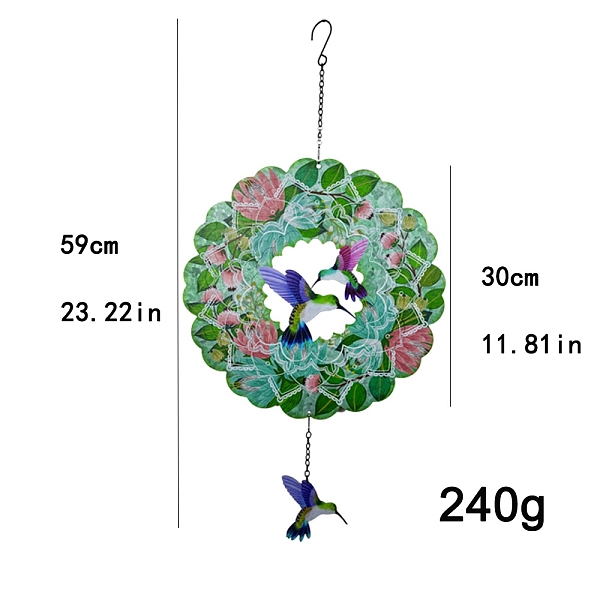 PandaHall Stainless Steel Flower Wind Spinner, for Garden Courtyard Hanging Decoration, Bird, 590x300mm Stainless Steel Bird
PandaHall Stainless Steel Flower Wind Spinner, for Garden Courtyard Hanging Decoration, Bird, 590x300mm Stainless Steel Bird