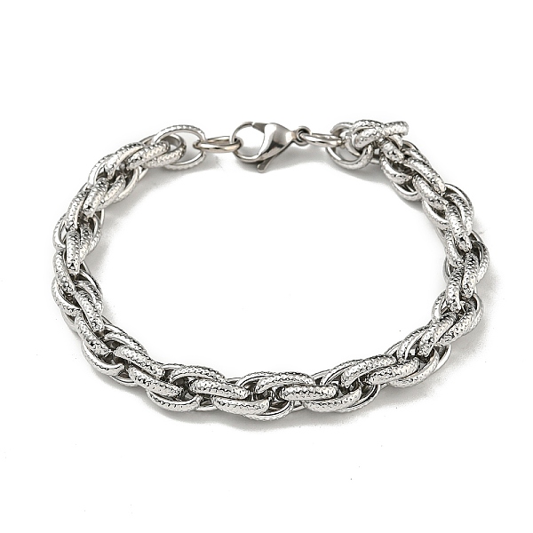 PandaHall 201 Stainless Steel Rope Chain Bracelets, Stainless Steel Color, 8-5/8 inch(22cm) 201 Stainless Steel
PandaHall 201 Stainless Steel Rope Chain Bracelets, Stainless Steel Color, 8-5/8 inch(22cm) 201 Stainless Steel