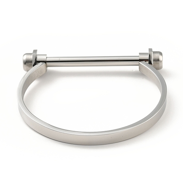 PandaHall 304 Stainless Steel D Shape Bar Screw Bangle, Shackle Horseshoe Bangle for Men Women, Stainless Steel Color, Inner Diameter...
PandaHall 304 Stainless Steel D Shape Bar Screw Bangle, Shackle Horseshoe Bangle for Men Women, Stainless Steel Color, Inner Diameter...
