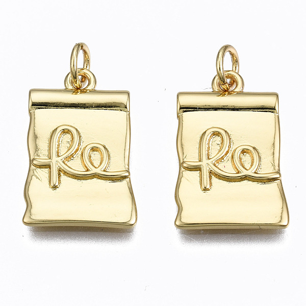 PandaHall Brass Pendants, with Jump Rings, Nickel Free, Twist Rectangle with Word, Real 16K Gold Plated, 19x12x2mm, Hole: 3mm Brass...
PandaHall Brass Pendants, with Jump Rings, Nickel Free, Twist Rectangle with Word, Real 16K Gold Plated, 19x12x2mm, Hole: 3mm Brass...