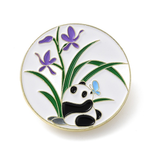 PandaHall Panda with Orchid Enamel Pins, Golden Zinc Alloy Cartoon Badge for Backpack Clothes, Mauve, 35x1.5mm Alloy+Enamel Flower Purple
PandaHall Panda with Orchid Enamel Pins, Golden Zinc Alloy Cartoon Badge for Backpack Clothes, Mauve, 35x1.5mm Alloy+Enamel Flower Purple
