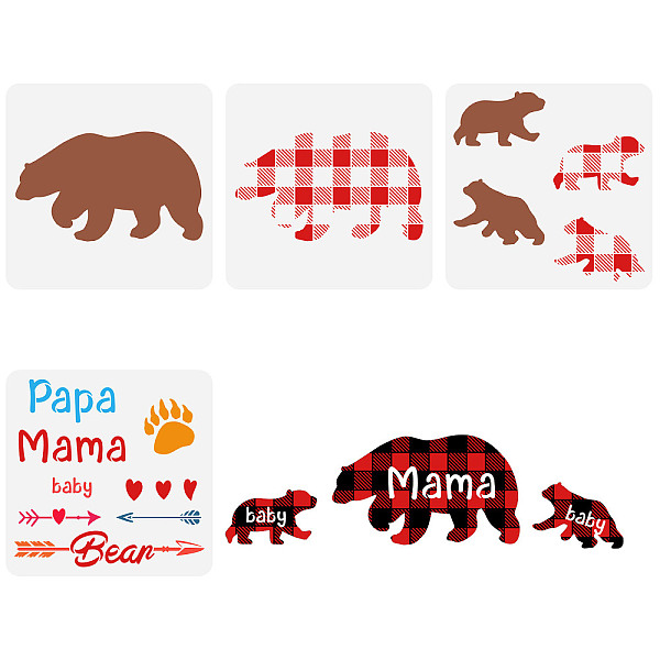 PandaHall FINGERINSPIRE 4PCS Bear Family Stencil 11.8x11.8 inch Hollow Out Mother's Day Theme Painting Stencil Reusable Papa Mama Bear...
PandaHall FINGERINSPIRE 4PCS Bear Family Stencil 11.8x11.8 inch Hollow Out Mother's Day Theme Painting Stencil Reusable Papa Mama Bear...