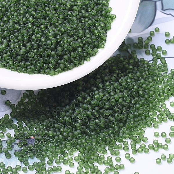 PandaHall MIYUKI Round Rocailles Beads, Japanese Seed Beads, 11/0, (RR158F) Matte Transparent Olive, 2x1.3mm, Hole: 0.8mm, about 1111pcs/10g..., Green
PandaHall MIYUKI Round Rocailles Beads, Japanese Seed Beads, 11/0, (RR158F) Matte Transparent Olive, 2x1.3mm, Hole: 0.8mm, about 1111pcs/10g..., Green
