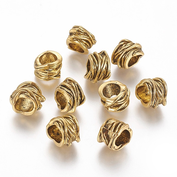 PandaHall Tibetan Style Alloy Tube Barrel Beads, Large Hole Beads, Antique Golden, 11x15mm, Hole: 8mm, about 270pcs/1000g Alloy Barrel
PandaHall Tibetan Style Alloy Tube Barrel Beads, Large Hole Beads, Antique Golden, 11x15mm, Hole: 8mm, about 270pcs/1000g Alloy Barrel