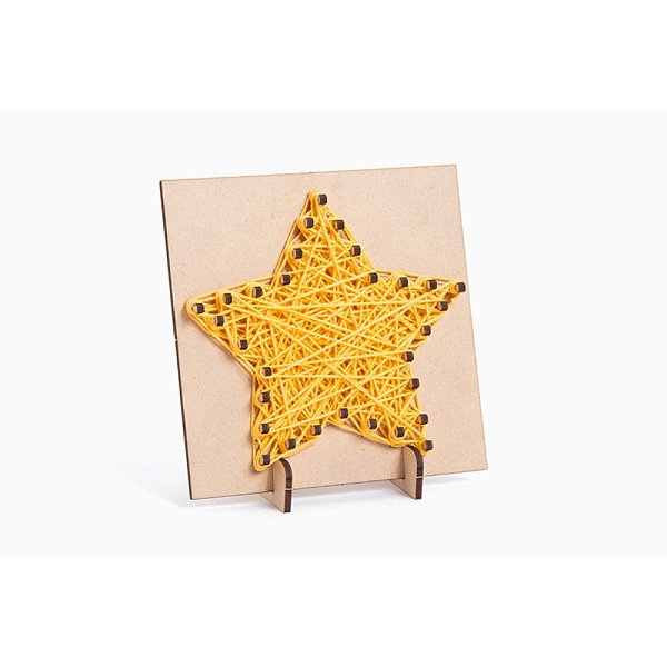 PandaHall DIY String Art Kit Arts and Crafts for Children, Including Wooden Stencil and Woolen Yarn, Star Pattern, 16x21x0.3cm Wood Star..., Yellow
PandaHall DIY String Art Kit Arts and Crafts for Children, Including Wooden Stencil and Woolen Yarn, Star Pattern, 16x21x0.3cm Wood Star..., Yellow