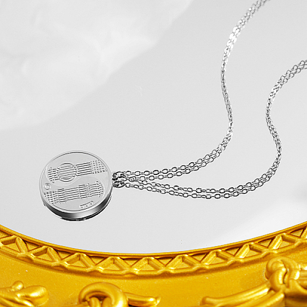 PandaHall Stainless Steel Pendant Necklaces for Women, Grooved Flat Round, Stainless Steel Color, 17.72 inch(45cm) Stainless Steel Flat...
PandaHall Stainless Steel Pendant Necklaces for Women, Grooved Flat Round, Stainless Steel Color, 17.72 inch(45cm) Stainless Steel Flat...
