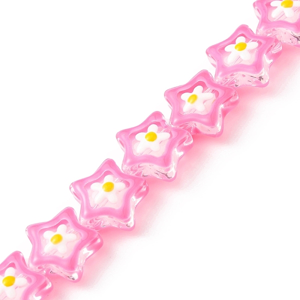 PandaHall Handmade Lampwork Beads Strands, with Enamel, Star, Pearl Pink, 12.5~13x12~12.5x6.5~7mm, Hole: 1.2mm, about 33pcs/strand, 14.61''...
PandaHall Handmade Lampwork Beads Strands, with Enamel, Star, Pearl Pink, 12.5~13x12~12.5x6.5~7mm, Hole: 1.2mm, about 33pcs/strand, 14.61''...