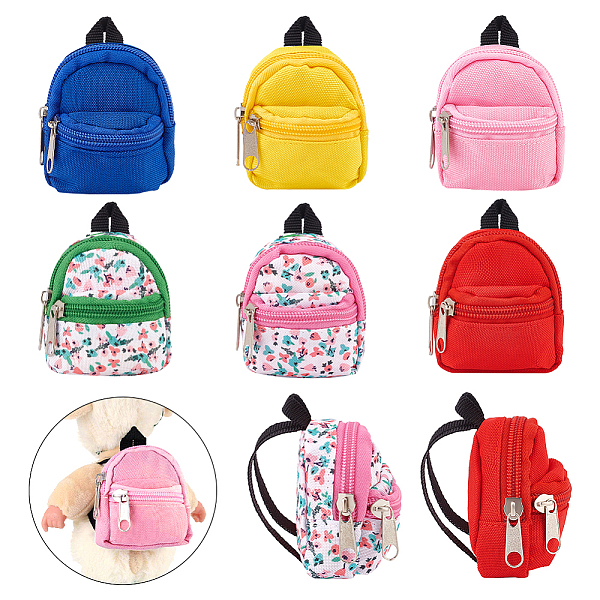 PandaHall AHADERMAKER 6Pcs 6 Styles Mini Cloth Doll Backpack, with Zipper, for Doll Girls Accessory Bag, Mixed Color, 75~83x78~80x7~20mm..., Multicolor
PandaHall AHADERMAKER 6Pcs 6 Styles Mini Cloth Doll Backpack, with Zipper, for Doll Girls Accessory Bag, Mixed Color, 75~83x78~80x7~20mm..., Multicolor
