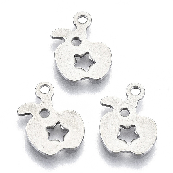 PandaHall 201 Stainless Steel Pendants, Laser Cut, Apple with Hollow Star, Stainless Steel Color, 12.5x9x0.8mm, Hole: 1.4mm 201 Stainless...
PandaHall 201 Stainless Steel Pendants, Laser Cut, Apple with Hollow Star, Stainless Steel Color, 12.5x9x0.8mm, Hole: 1.4mm 201 Stainless...