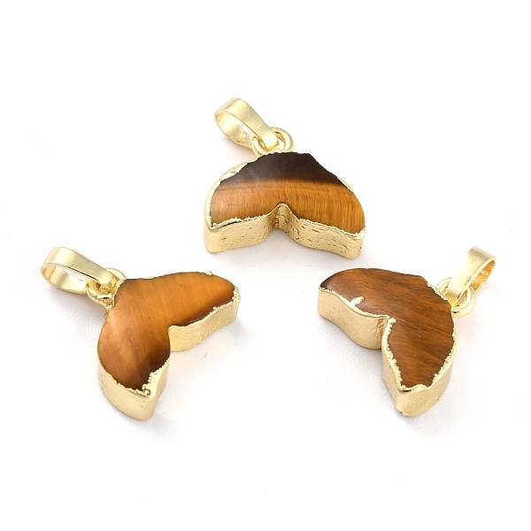 PandaHall Natural Tiger Eye Pendants, with Golden Brass Edge Findings, Fish Tail, 12.5~13x15~15.5x5~6mm, Hole: 5x4mm Tiger Eye Fish
PandaHall Natural Tiger Eye Pendants, with Golden Brass Edge Findings, Fish Tail, 12.5~13x15~15.5x5~6mm, Hole: 5x4mm Tiger Eye Fish