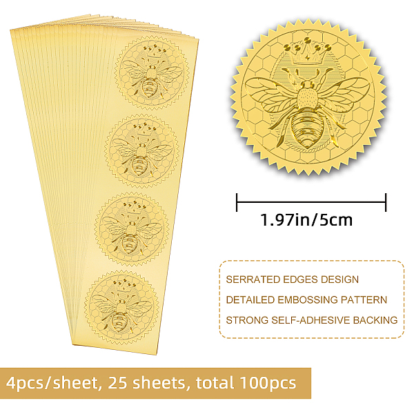 PandaHall CRASPIRE 100pcs Gold Foil Stickers Embossed Certificate Seals Self Adhesive Stickers Medal Decoration Stickers Certification...
PandaHall CRASPIRE 100pcs Gold Foil Stickers Embossed Certificate Seals Self Adhesive Stickers Medal Decoration Stickers Certification...