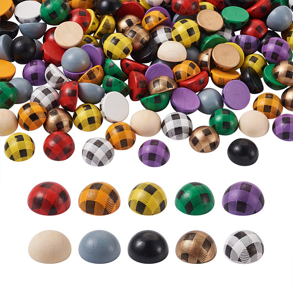 PandaHall Craftdady 200Pcs Schima Wood Cabochons, Half Round/Dome and Half Round/Dome with Tartan Pattern, Mixed Color, 14.5~15x8mm Wood..., Multicolor
PandaHall Craftdady 200Pcs Schima Wood Cabochons, Half Round/Dome and Half Round/Dome with Tartan Pattern, Mixed Color, 14.5~15x8mm Wood..., Multicolor