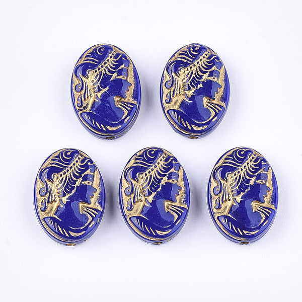 PandaHall Plating Acrylic Beads, Metal Enlaced, Oval with Woman, Dark Blue, 17.5~18x13x6mm, Hole: 1.8mm, about 580pcs/500g Acrylic Oval Blue
PandaHall Plating Acrylic Beads, Metal Enlaced, Oval with Woman, Dark Blue, 17.5~18x13x6mm, Hole: 1.8mm, about 580pcs/500g Acrylic Oval Blue