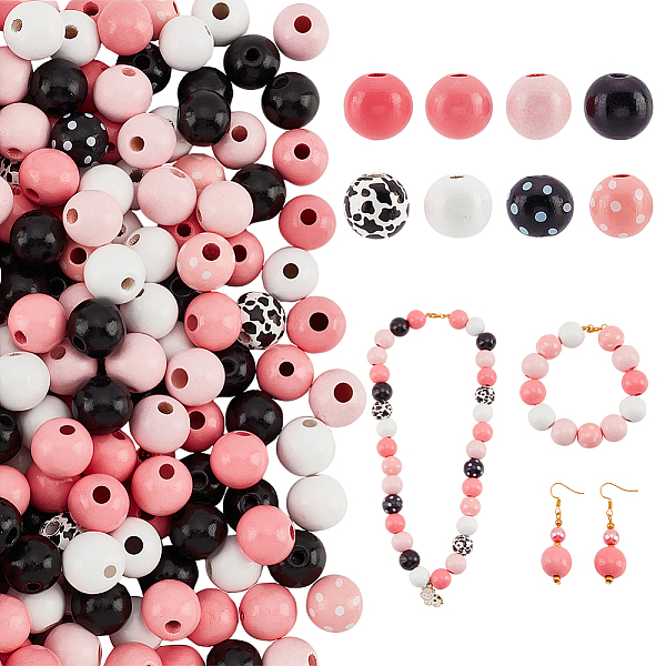 PandaHall PH 218pcs Cow Print Wood Beads 16mm Wooden Beads 8 Styles Painted Farmhouse Beads Pink Black Beads Spacer Beads for Christmas..., Multicolor
PandaHall PH 218pcs Cow Print Wood Beads 16mm Wooden Beads 8 Styles Painted Farmhouse Beads Pink Black Beads Spacer Beads for Christmas..., Multicolor