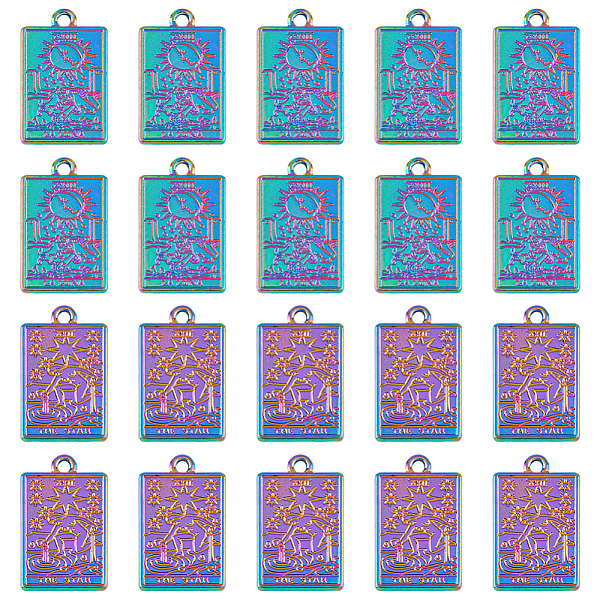 PandaHall DICOSMETIC 20Pcs 2 Styles Tarot Card Charms Rack Plating Alloy Pendants Star and Luna Charms Rainbow Rectangle Charms Pendants..., Multicolor
PandaHall DICOSMETIC 20Pcs 2 Styles Tarot Card Charms Rack Plating Alloy Pendants Star and Luna Charms Rainbow Rectangle Charms Pendants..., Multicolor