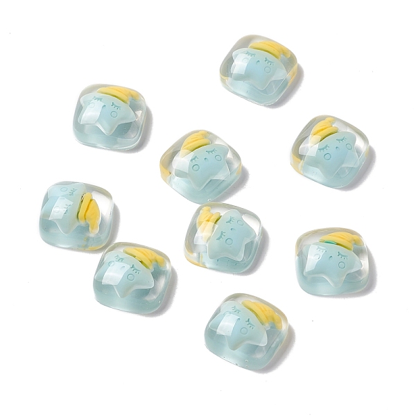 PandaHall Transparent Resin Cabochons, Square, Light Blue, Star Pattern, 19x19x8mm Resin Star
PandaHall Transparent Resin Cabochons, Square, Light Blue, Star Pattern, 19x19x8mm Resin Star