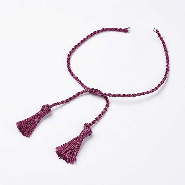 PandaHall Polyester DIY Braided Bracelet Making, with Tassel, Medium Violet Red, 10-7/8 inch(275mm), 2mm, Hole: 2mm, Tassels: 23x6mm...
PandaHall Polyester DIY Braided Bracelet Making, with Tassel, Medium Violet Red, 10-7/8 inch(275mm), 2mm, Hole: 2mm, Tassels: 23x6mm...