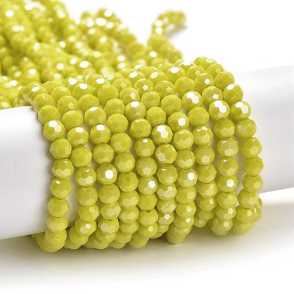PandaHall Electroplate Opaque Glass Beads Strands, Faceted(32 Facets), Pearl Luster Plated, Round, Yellow, 4mm, Hole: 0.7mm, about...
PandaHall Electroplate Opaque Glass Beads Strands, Faceted(32 Facets), Pearl Luster Plated, Round, Yellow, 4mm, Hole: 0.7mm, about...
