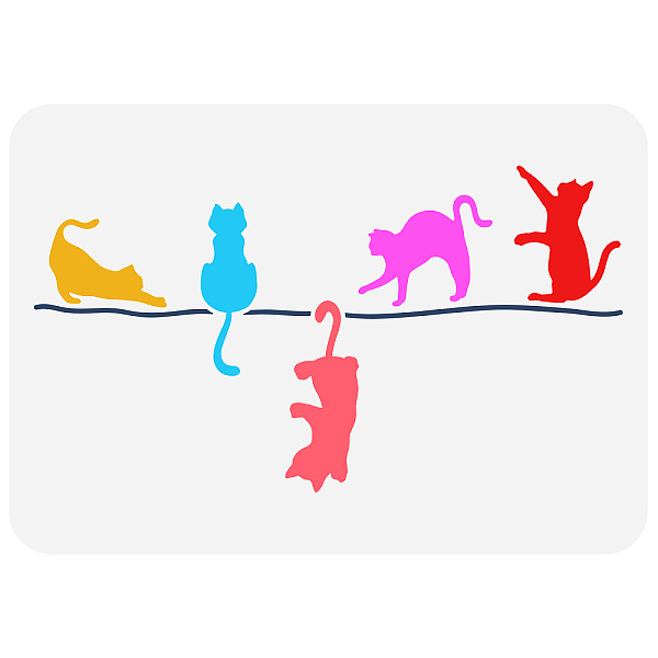 PandaHall FINGERINSPIRE Funny Cats Painting Stencil 11.7x8.3inch Pet Friend Animal Feline Silhouette Stencils for Painting Template Cute...
PandaHall FINGERINSPIRE Funny Cats Painting Stencil 11.7x8.3inch Pet Friend Animal Feline Silhouette Stencils for Painting Template Cute...