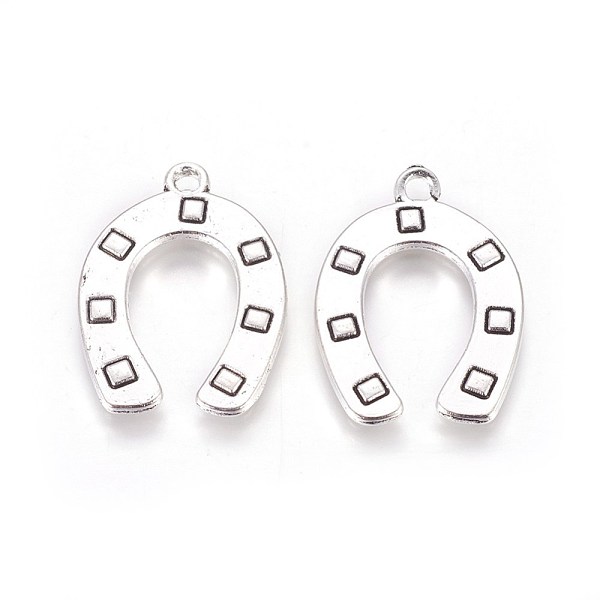 PandaHall Tibetan Style Zinc Alloy Pendants, Horseshoe, Antique Silver, 29.5x22x2mm, Hole: 2mm Alloy Others
PandaHall Tibetan Style Zinc Alloy Pendants, Horseshoe, Antique Silver, 29.5x22x2mm, Hole: 2mm Alloy Others