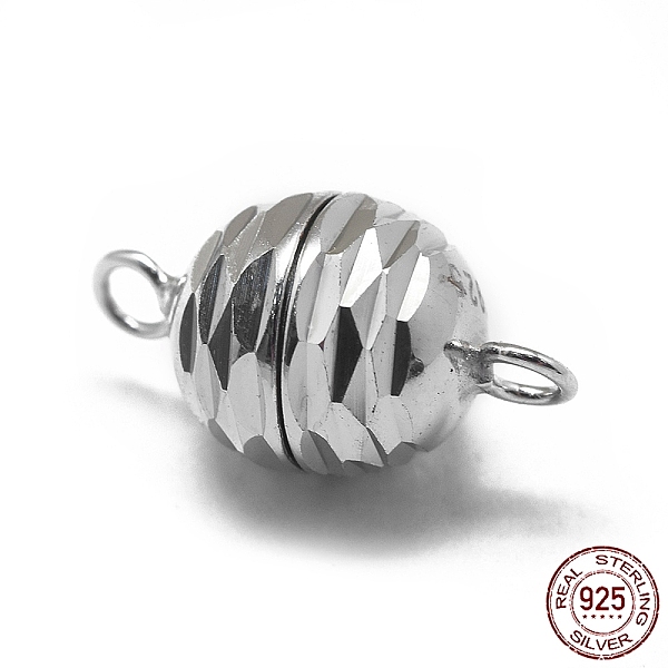 PandaHall Rhodium Plated 925 Sterling Silver Magnetic Clasps, with 925 Stamp, Round, Platinum, 14.5x8mm, Hole: 1.5mm Sterling Silver Round
PandaHall Rhodium Plated 925 Sterling Silver Magnetic Clasps, with 925 Stamp, Round, Platinum, 14.5x8mm, Hole: 1.5mm Sterling Silver Round
