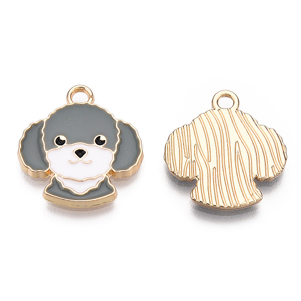 PandaHall Alloy Enamel Pendants, Light Gold, Dog, Gray, 18x17x1.5mm, Hole: 2mm Alloy+Enamel Dog Gray
PandaHall Alloy Enamel Pendants, Light Gold, Dog, Gray, 18x17x1.5mm, Hole: 2mm Alloy+Enamel Dog Gray
