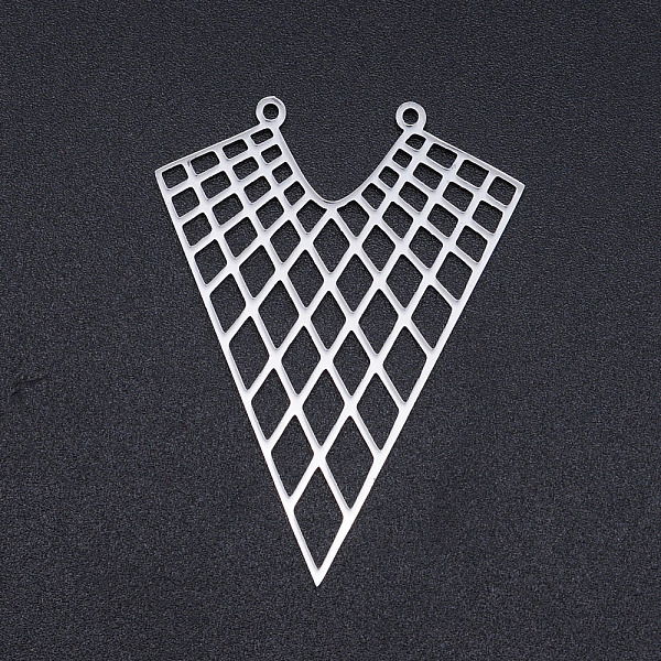 PandaHall 201 Stainless Steel Filigree Pendants, Triangle, Stainless Steel Color, 46x34x1mm, Hole: 1.4mm 201 Stainless Steel Others
PandaHall 201 Stainless Steel Filigree Pendants, Triangle, Stainless Steel Color, 46x34x1mm, Hole: 1.4mm 201 Stainless Steel Others